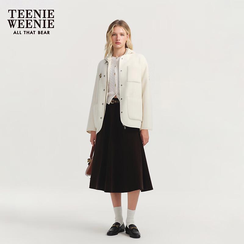 Teenie Weenie Women's Minimalist Hooded Wool Coat