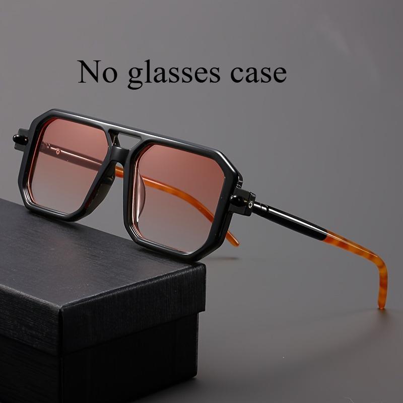 

Ретро Оверсайз Очки для Женщин с Полигональным Дизайном Двойной Переносицы Стильные Двухцветные Дужки Идеально Подходят для Украшения Вечеринки