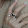 Rainbow Letter Belt Open Ring Niche Design Retro Personality High Sense Cold Wind Ring