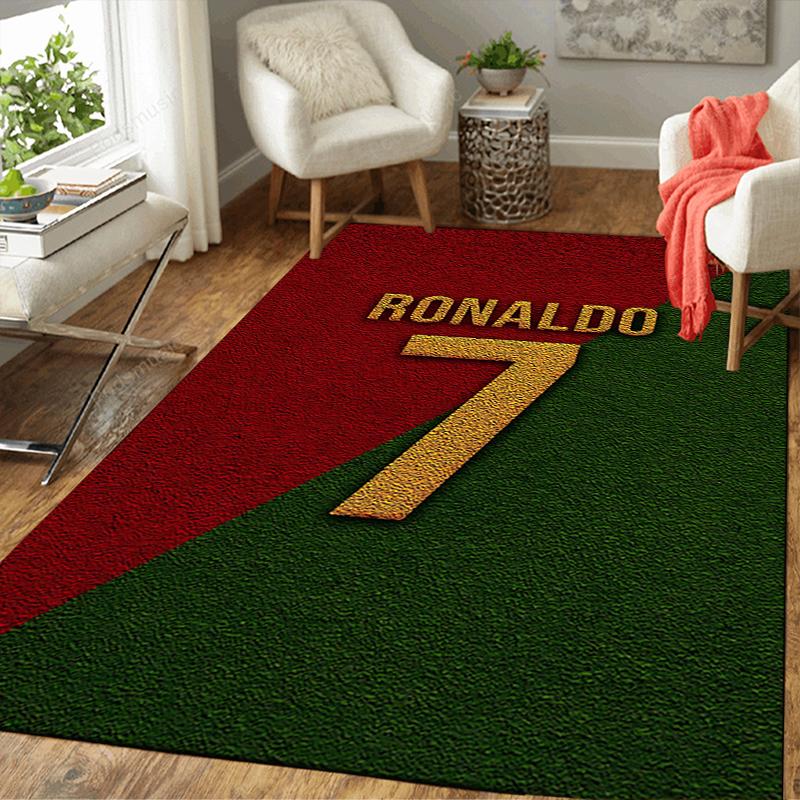 1Pc Ronaldo'S Iconic Number Rug, Office Carpet Indoor Outdoor Doormat, Non-Slip Soft, Living Room, Christmas Halloween Gift M929410