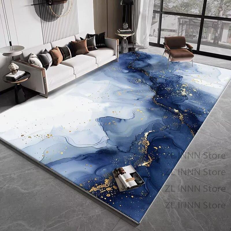 Luxury Marble Style Carpet for Living Room Large Area Texture Decoration Home Washable Rugs Dining Room Bedroom Non-slip Mat