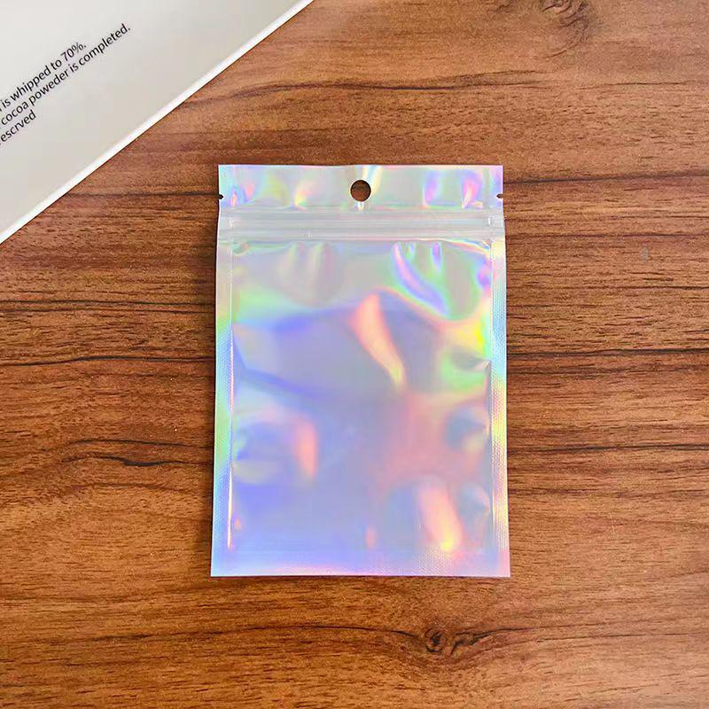 Dazzling Laser-Color Self-Sealing Jewelry Storage Bag with Thickened Material