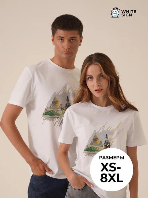 Oversized cotton T-shirt with  Piter  print S