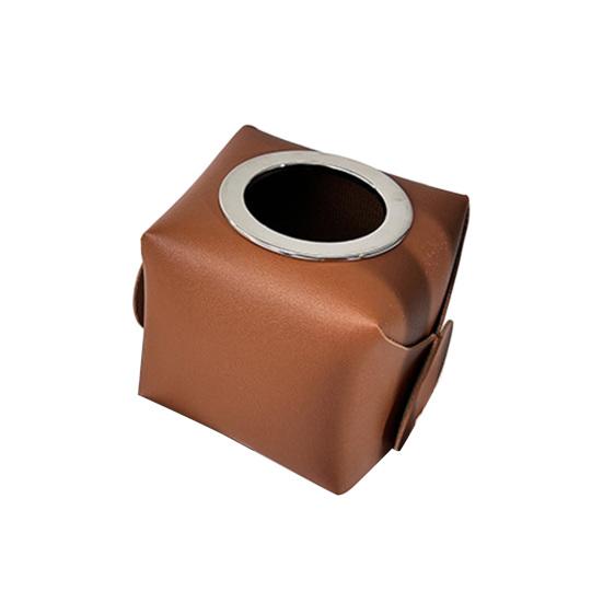 Roll Paper Storage Box Durable High Capacity Faux Leather Car Tissue Holder for Toilet
