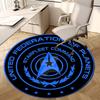 1 Stück United Federation Runder Teppich, Hergestellt aus Polyester, Perfekt zur Dekoration von Bürostühlen, Wohnzimmern