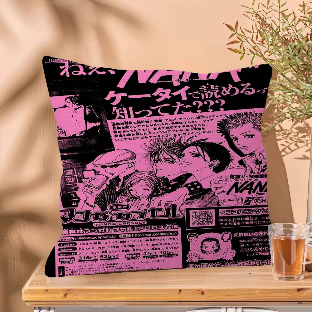 Japanese Classic Anime NANA Cushion Cover x Polyester Sofa Cushions Decorative Throw Pillows Home Decoration Pillowcover