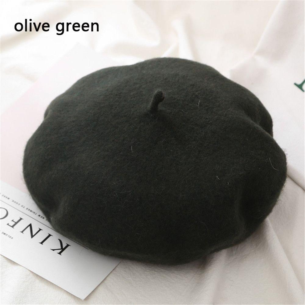 French Baggy Winter Warm Flat Cap Hat Felt Berets Wool Beret Cap Autumn Beret Hat