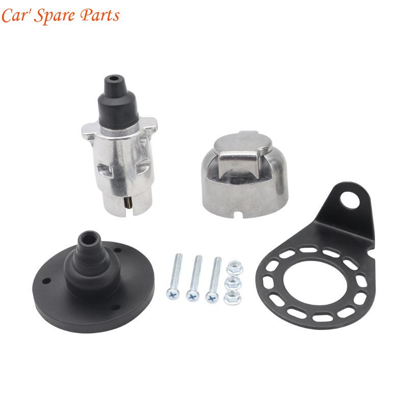 

Y4UA 7Pin Trailer Plug 12V Towing Bar Socket 7 Poles Wiring Electrical Connector