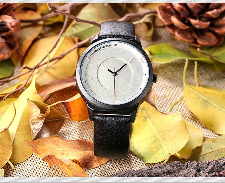 Sanda Unisex Quartz Watch: Creative Casual Wristwatch for Students - New Shape Concept in White.