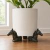 3 Stuks Dierlijke Bloempot Pot Ondersteuning Voetjes, Schildpad Kikker Hond Kat Konijn Bloempot Houder Verhoger Lift Standbeeld, Hars Dier Figuur Standbeeld Decoratie