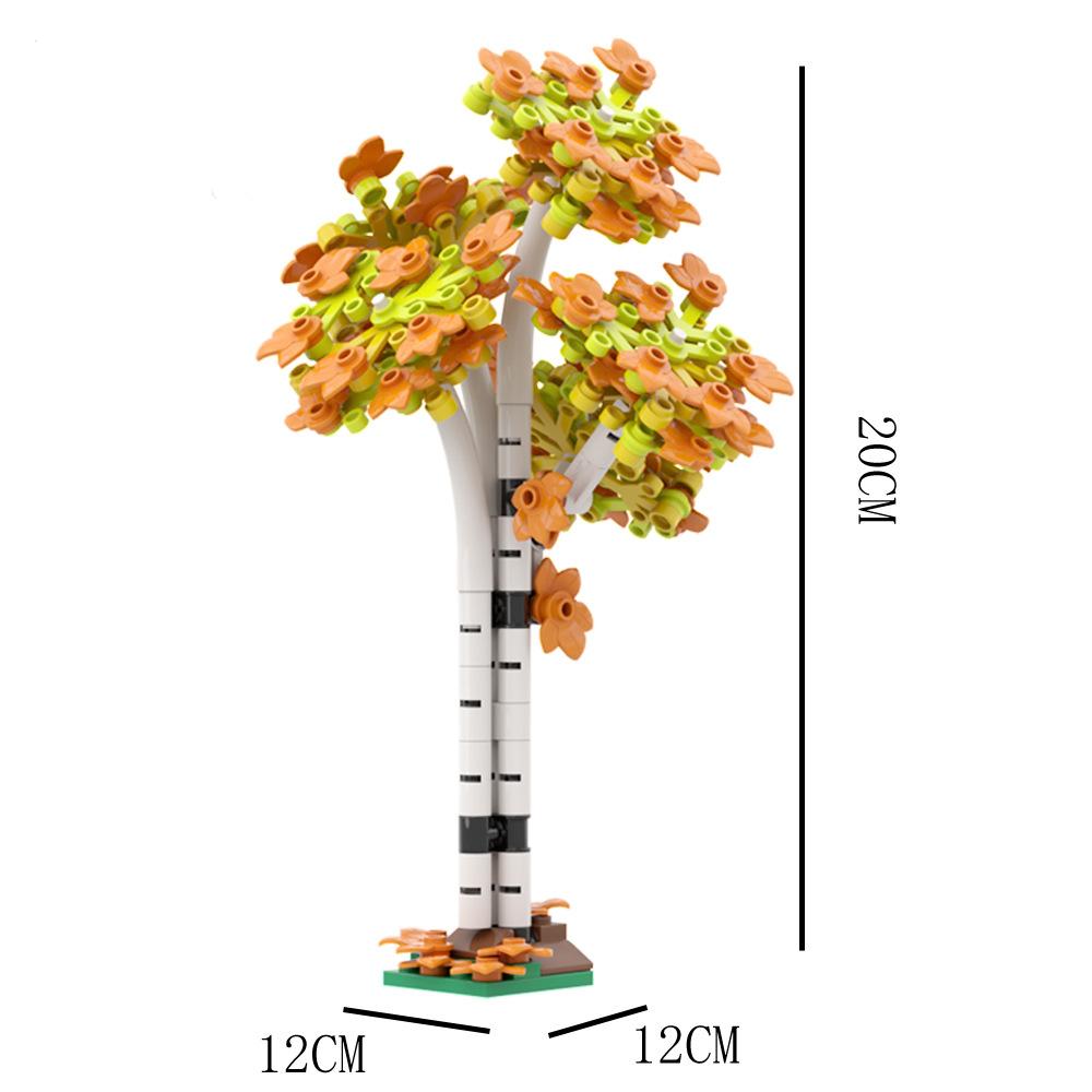 MOC City Street Scene Plant Model Sets Forest Assemble Building Block Park Jungle Assemble Bricks Toys