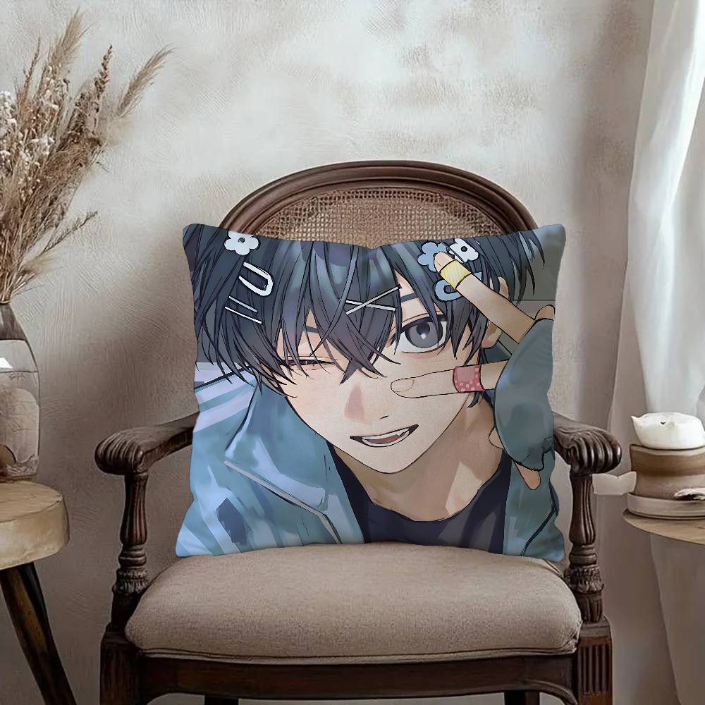 B-Blue Lock Pillow Cushion Cover Pillowcase Living Room Sofa Home Decor Customized