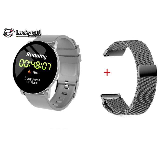 Reloj inteligente deportivo W8, pulsera redonda con Bluetooth