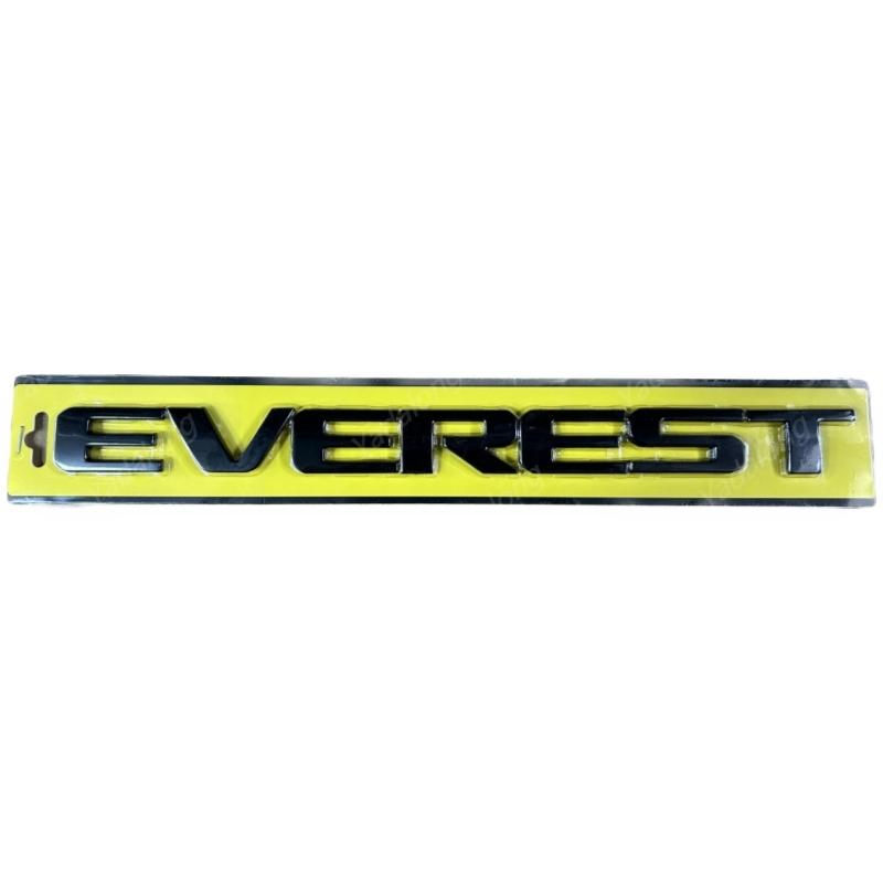 AJF1 3D Hood Emblem Logo Letters Sticker With Glue Chromium Styling Chrome Red White Mate Black Fit For FORD EVEREST