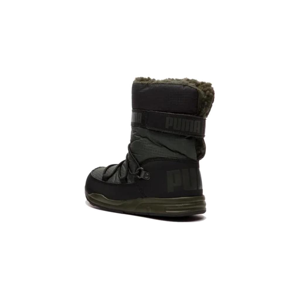 PUMA Trinomic Boot Cushioning, Wear Resistant Kids' Boots Green Black Children Aged 3 7 Years Old 363978-04