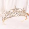 Barok Yıldız Taç Kristal gelin taçları Rhinestone Pageant Diadem Gelin Yıldız Headdress Düğün saç aksesuarları Tiara De Noiva