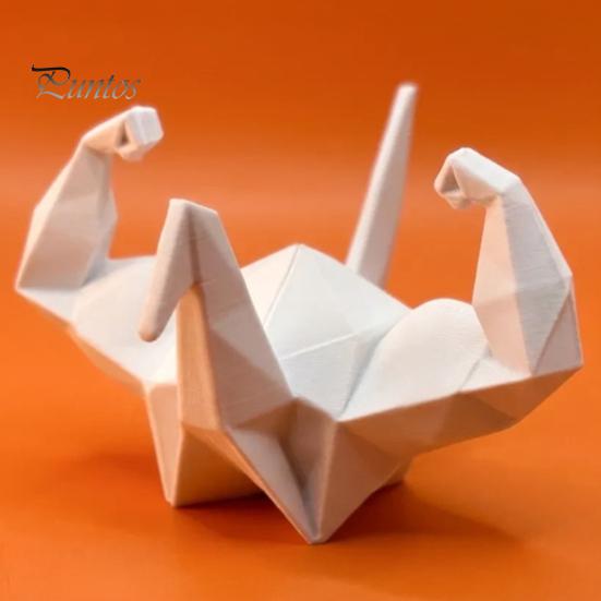 Desktop Phone Stand Muscular Origami Cranes Holder, 3D Printed Mobile Decorative Stand, Universal Cell Mount for Decoration Holder