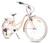 Rower Młodzieżowy 24 Cale Dla Dziewczynki Miejski Na Komunię Shimano 7 Biegów Flower Bike Morelowy Sun Baby