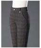 High-Waisted Wool Plaid Slimming Pants for Autumn/Winter 2024 - Straight-Leg, Slim-Fit, Casual Wear for Middle-Aged Women.