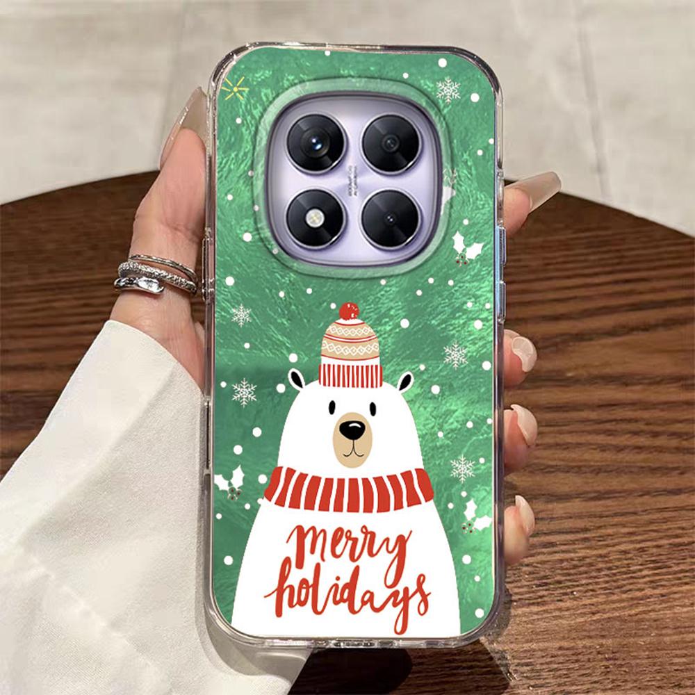 Cute Christmas Girl Reindeer Gift Phone Case For Xiaomi Redmi Note 15 14 13 12 11 11S 10 10S 9 Pro 15C 9A 13C 14C A3 9C A1 Cover