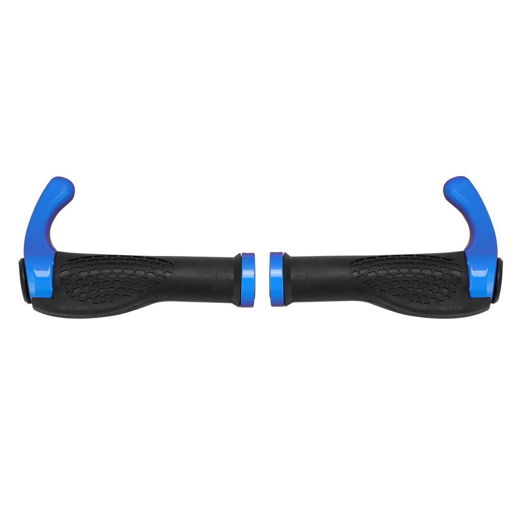 2PCS Bicycle Handlebar Grip Rubber Ox Horn Handlebar Cover for Mountain BikesBlue