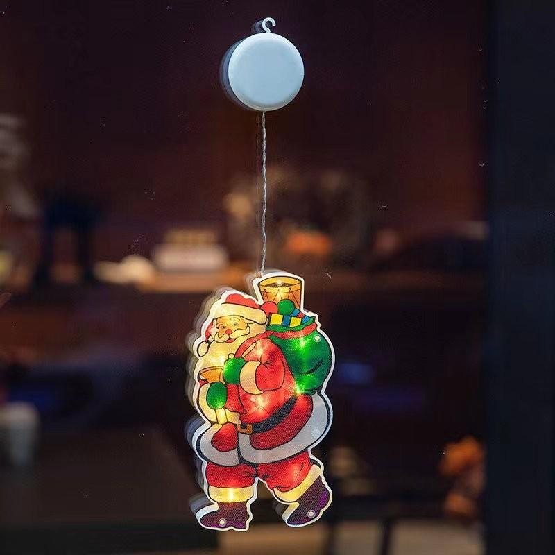Christmas Decorative Lights Santa Suction Lights Christmas Tree Decorations Festive Styling Lights Window Lighting Decorations