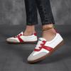 Women's Retro Casual Sneakers PU Leather Non-slip Sports Shoes Soft Sole Non-slip Footwear for Walking Traveling