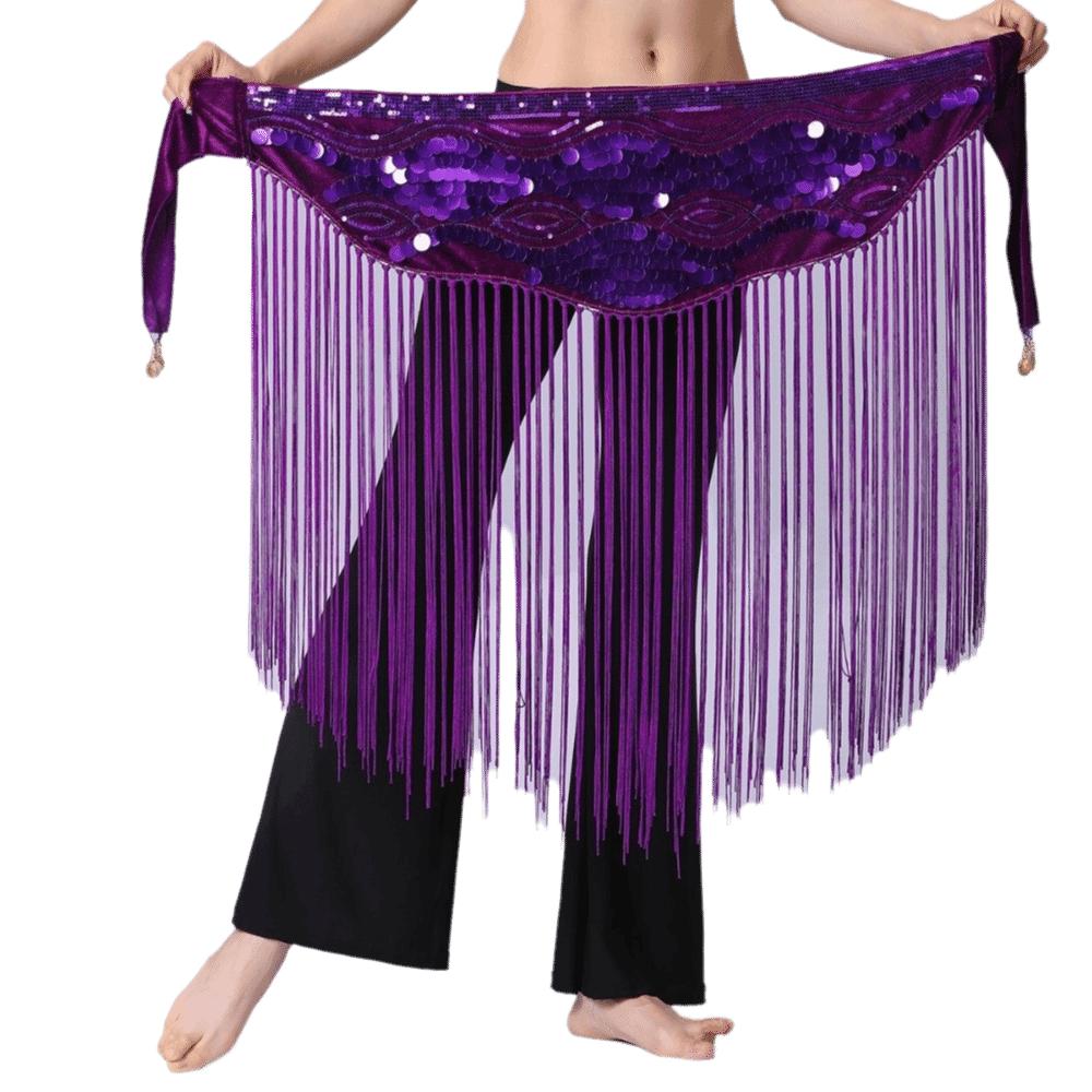 Colorful Belly Dance Hip Scarf Triangle Sequin Waist Chain Belly Dance Belt Carnival Celebration