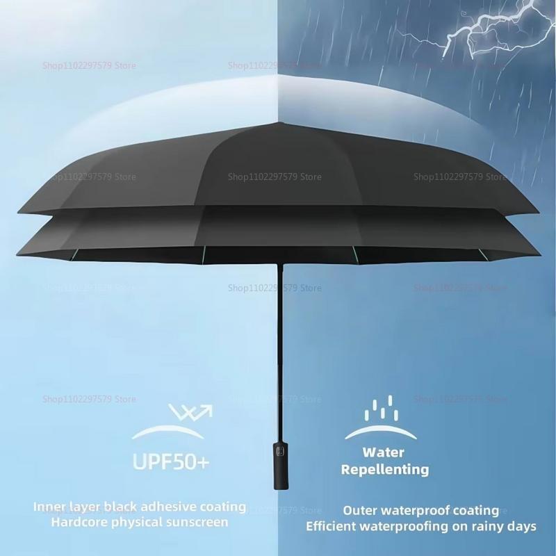 Regenschirm Automatischer Regenschirm Faltbar Outdoor Sonnenschutz Winddicht Verstärkter Rahmen Premium Faltbare Regenschirme für Damen/Herren