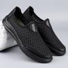 Fashion Classic Breathable Loafers Men New Handmade Slip on Flats Casual Leather Summer Shoes Comfy Mens Anti-slip Mesh Shoes Moccasins