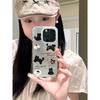 Mint Green Cherry Cat Is Suitable for IPhone 16 Phone Cases IPhone 15 Protective Cases Huawei P7 OPPO and Xiaomi