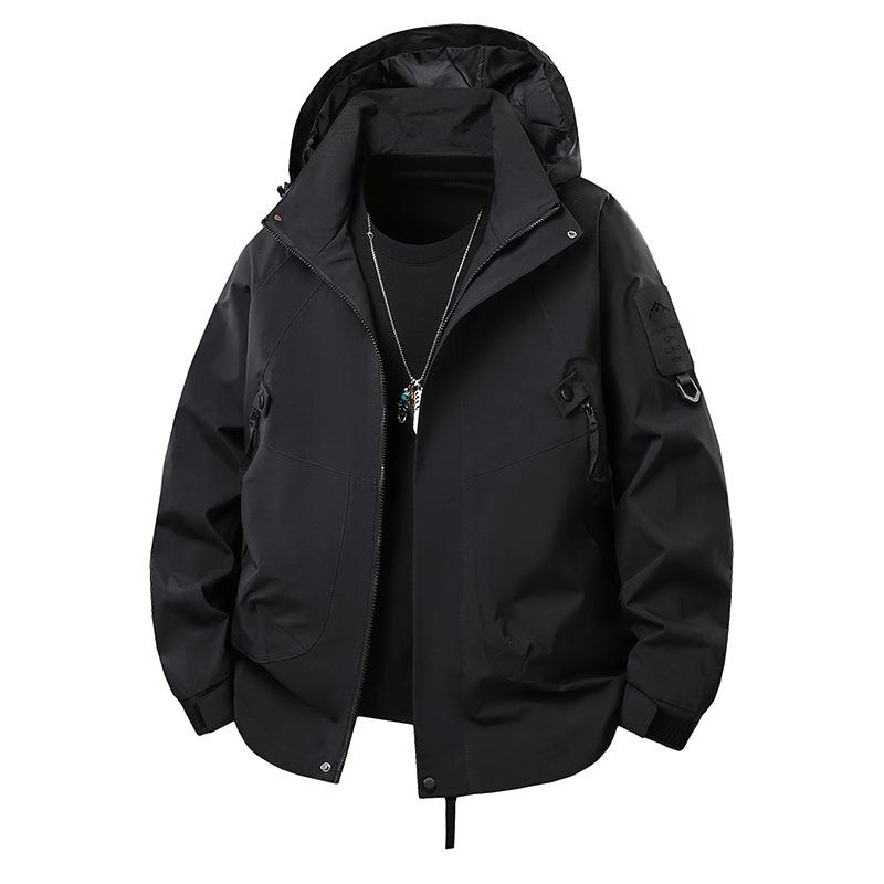 

Couple Style Outdoor Leisure Sports Hooded Jacket Mountaineering Suit Men Loose S
