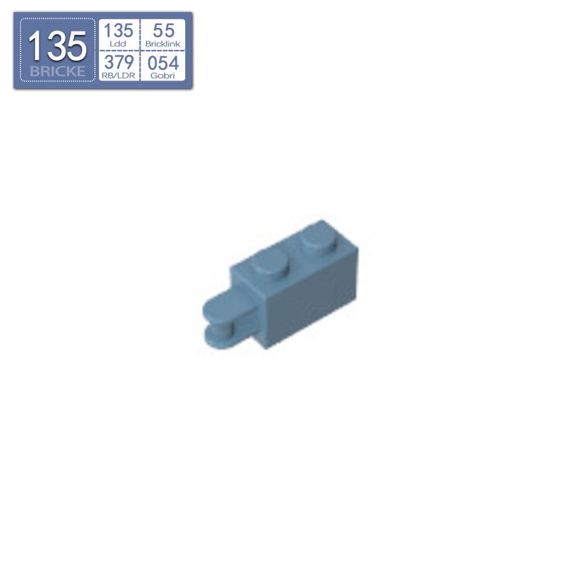 Brick Guest 34816: 1x2 Single-Sided Hinge Building Block, Compatible with LEGO MOC Parts. Single