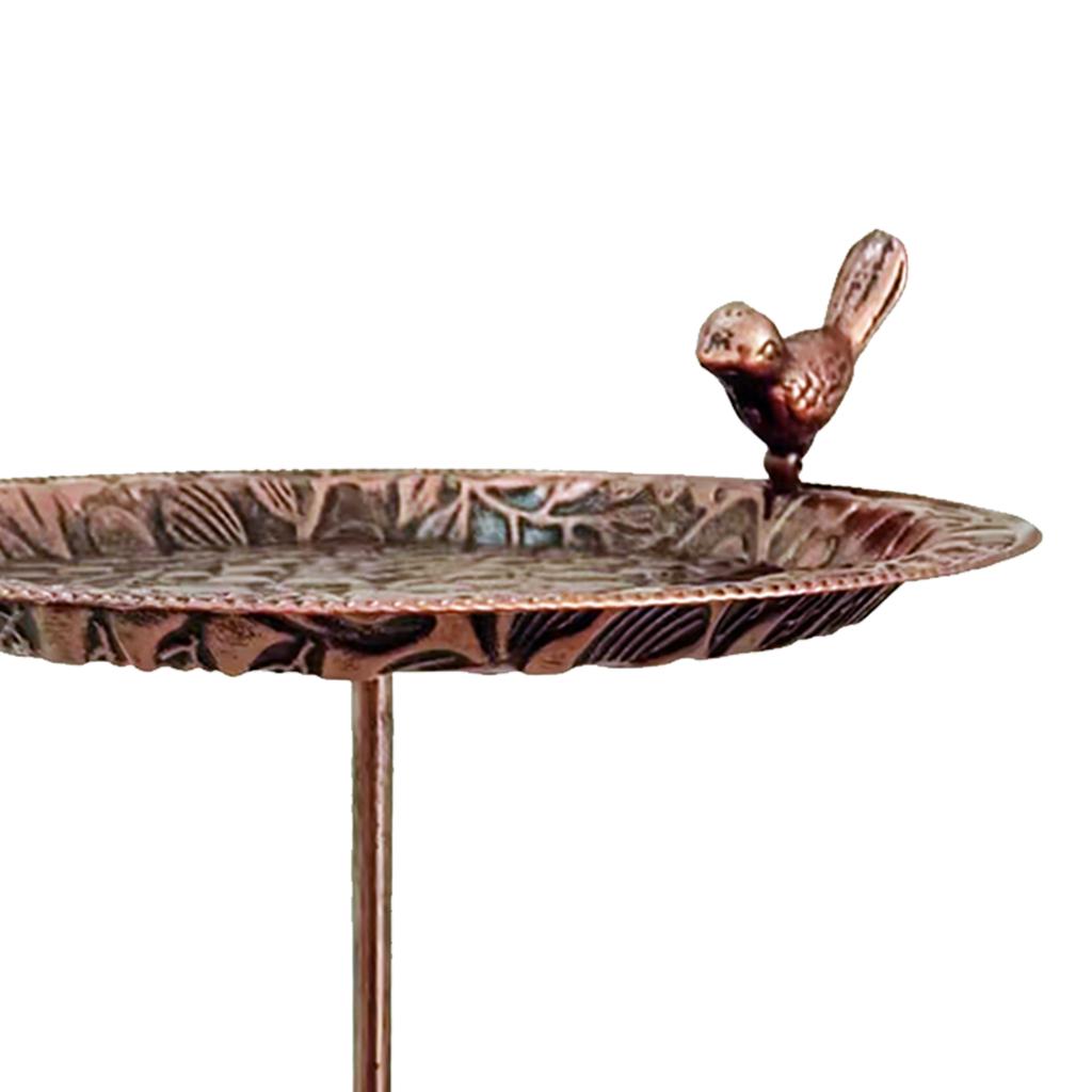 Decorative Frostproof Metal Bird Bath Feeder With Vintage Iron Detailing Winter Resistant For Outdoor Use Standing Basin