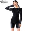 Trisass Women's Long-Sleeve One-Piece Sports Swimsuit