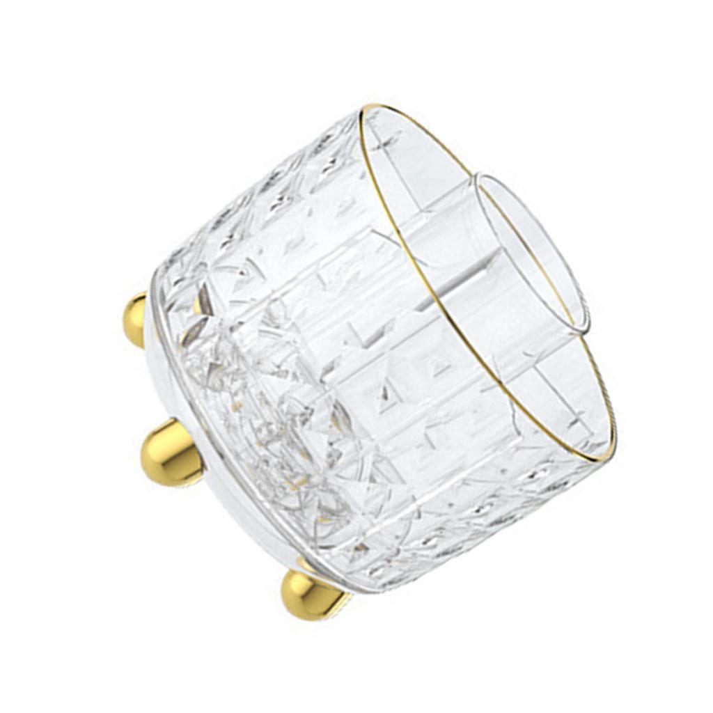 Stifthalter 360 Grad drehbar Multifunktional Make-up Pinsel Kosmetik Drehbarer Aufbewahrungsorganizer für Schreibtisch Transparent