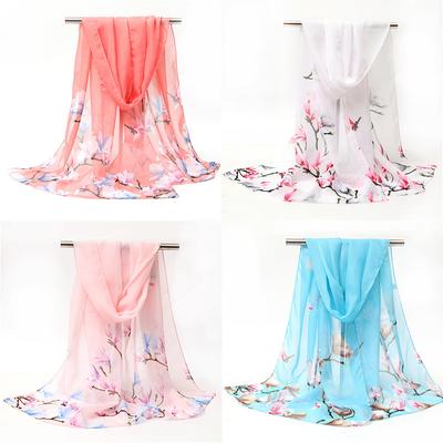 Spring/Summer New Women'S Silk Scarf 50 * 160cm Simulated Silk Twill Square Scarf Fashion Printed Large Square Scarf Professional Scarf