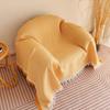 Minimalist Single Sofa Throw Blanket American Farmhouse Style Solid Color Dustproof Full Coverage Sofa Cover