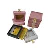 Custom Foil Logo Sliding Drawer Boxes Eyelashes Packaging Boxes with Clear PVC Window for Shipping Packaging Boxes