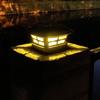 Solar Post Lantern With Led Light For Garden Pathway Outdoor Yard Decor