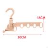 Folding Clothes Hangers Foldable Space Saving with 5 Holes Travel Hanger for Apartment