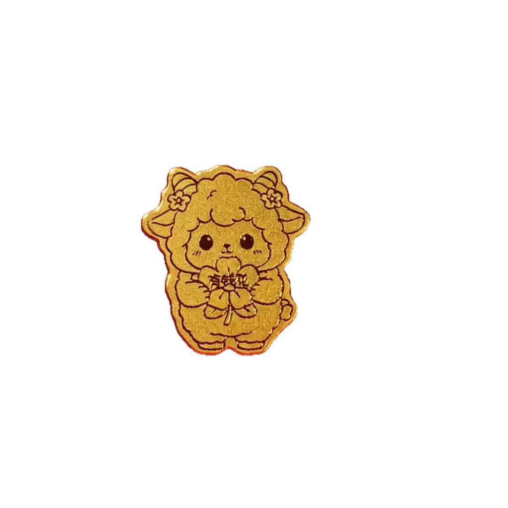 Year of the Sheep 999 Pure Gold Mobile Phone Sticker - Cultural and Creative Gift