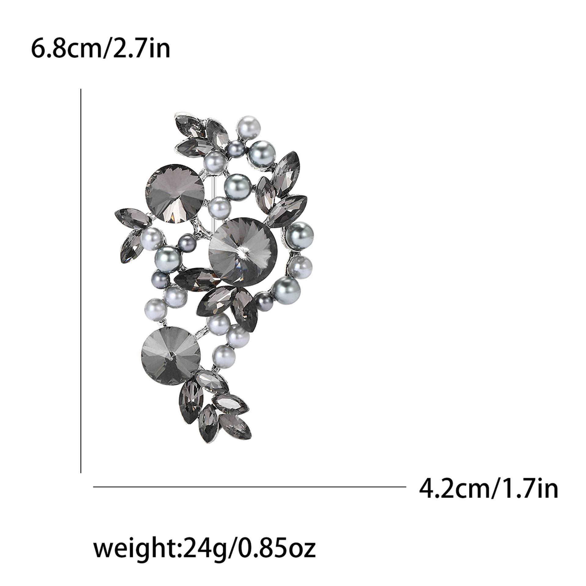 

Изысканная винтажная брошь из сплава с бриллиантами и жемчугом, высококачественная креативная женская шаль, брошь-украшение на булавке