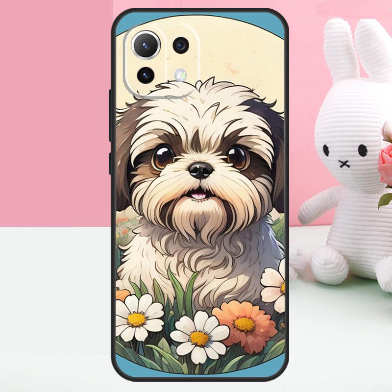 Cartoon Shih Tzu Dog Case For POCO F5 Pro X3 X5 M4 Pro F3 X4 F4 GT Cover For Xiaomi 11T 12T Pro 11 12 13 Lite
