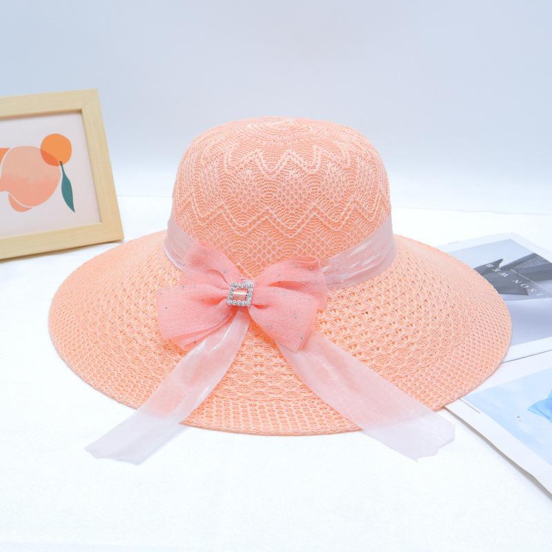 New Straw Hat Women's Outdoor Sunshade Sunscreen Hat Big Brim Trendy Vacation Beach Hat Breathable Cool Hat