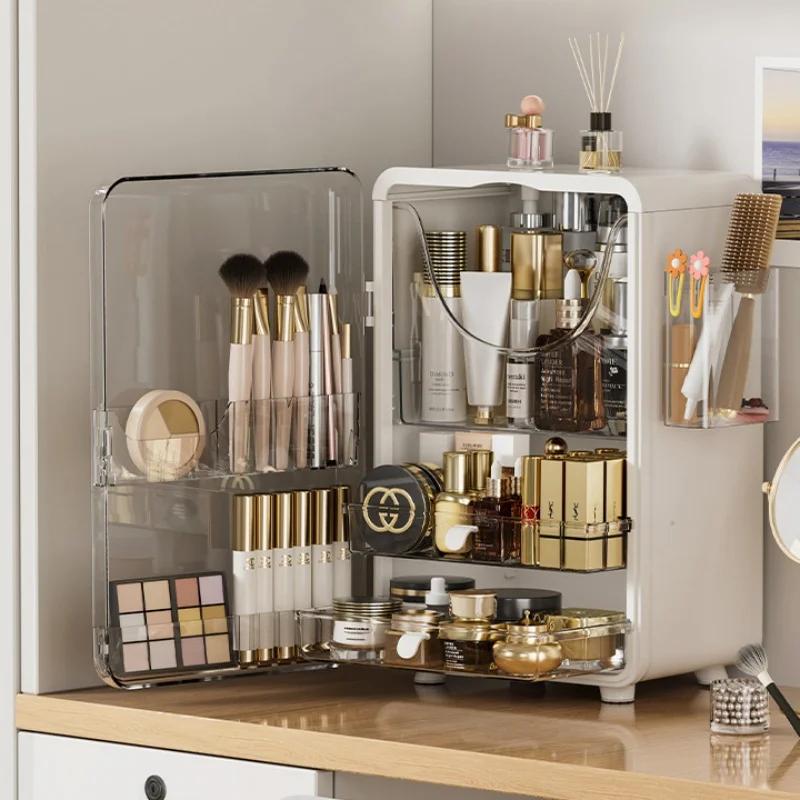 Cosmetics Storage Box Dust-proof Dressing Table Skin Care Products Storage Box Desktop Shelf Large Capacity Cosmetic Box