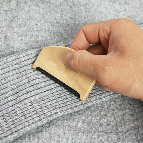Kašmírový hřeben Dřevěný Odstraňovač žmolků z vlněných svetrů Vlna Žmolkování Škrabka Vlákna na oblečení Lint