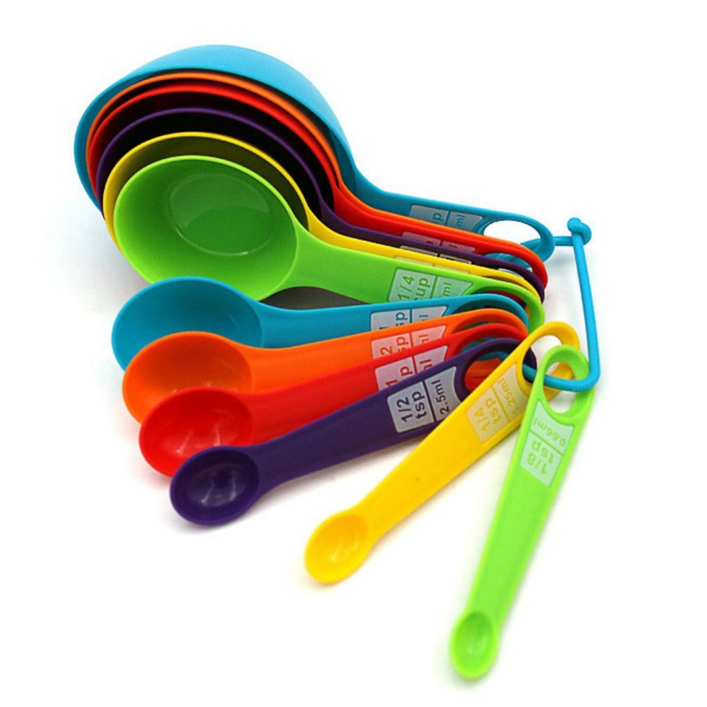 12Pcs Colorful Measure Cups and Spoons Set Safe Healthy Easy Storage DIY Stackable Nesting Kitchen
