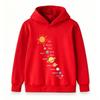 Cartoon Solar System Sun Planets Print Kids Hoodie Boys Girls Casual Long Sleeve Pullover Sweatshirt for Children Daily Wear