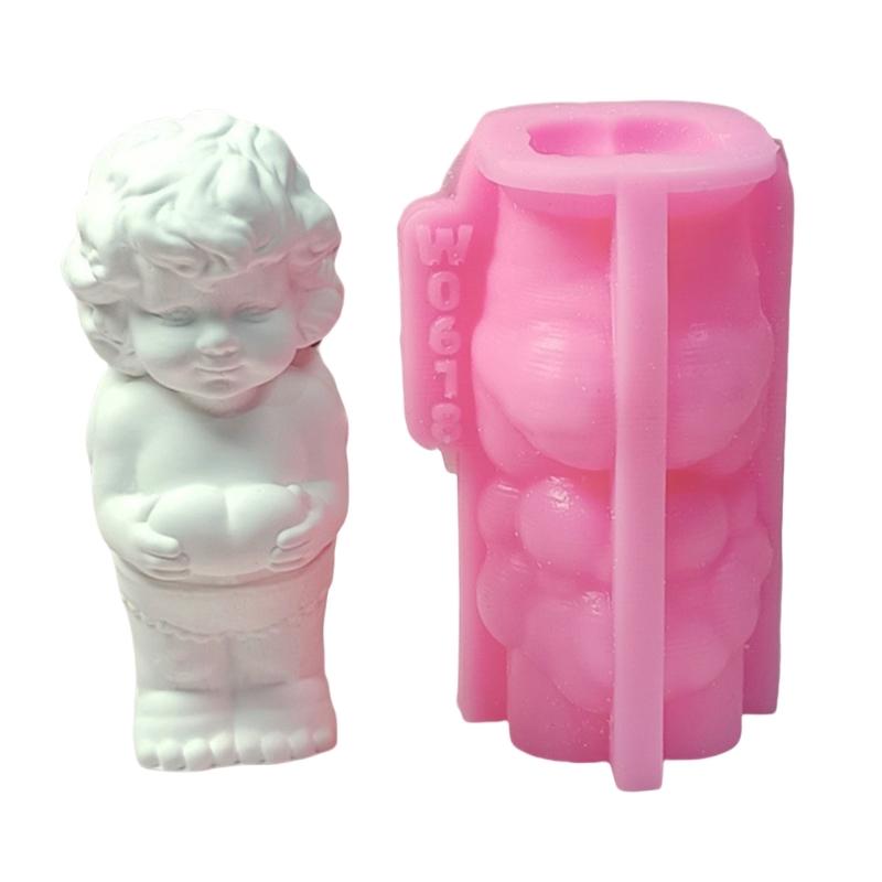 

Desktop Ornament Mould Silicone Mold for Heart Holding Angel Figurine Decoration Gypsum Mold Jewelry Making Supplies 1